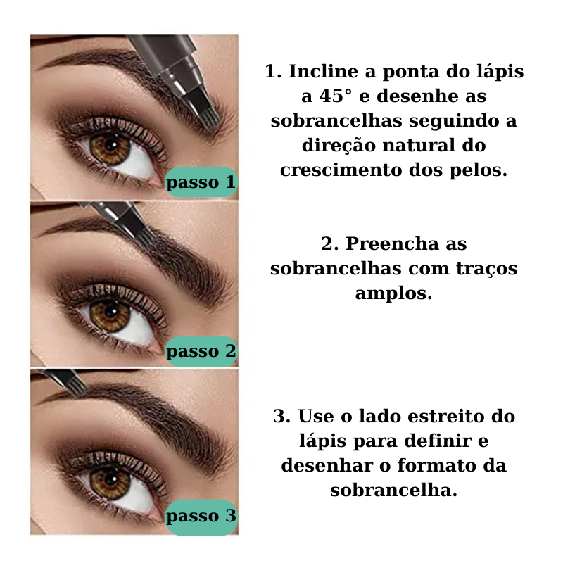 GlamBrows Caneta Sobrancelha 4D-