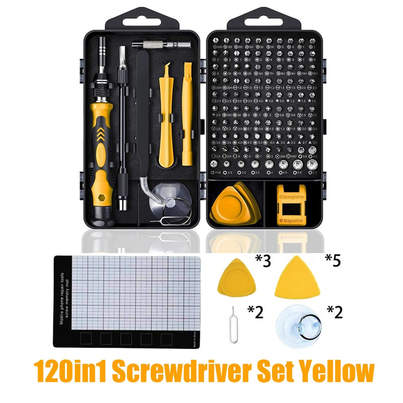 TechMasterFix O 120 em 1 Chave de Fenda Magnética Set Precision Torx-Desconto